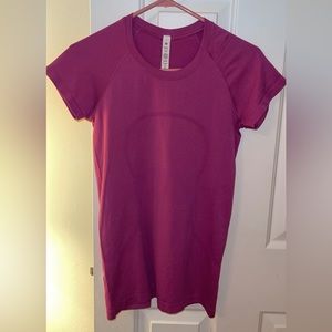 Lululemon swiftly tech vivid plum size 6 shirt